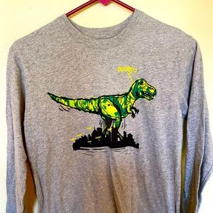 CHILDREN’S PLACE  Gray Dino boys XL 14 long sleeve
